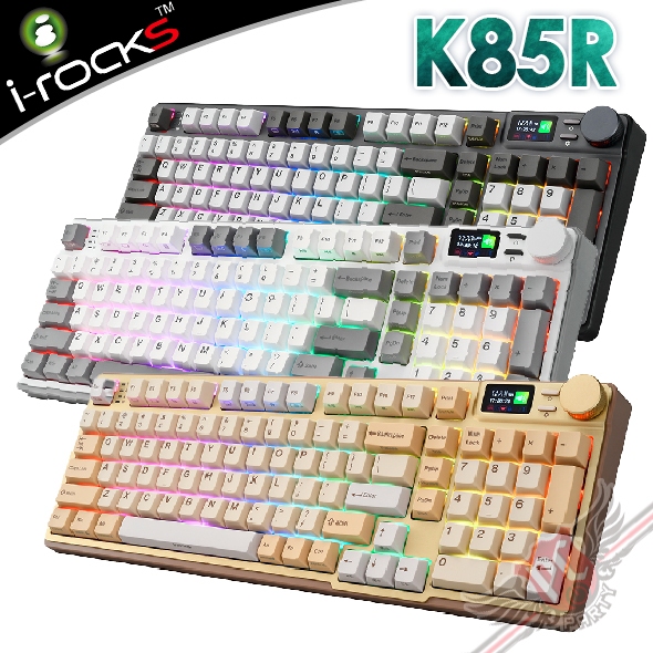 艾芮克 I-ROCKS K85R 無線雙模電競機械式鍵盤 有線/2.4G PCPARTY