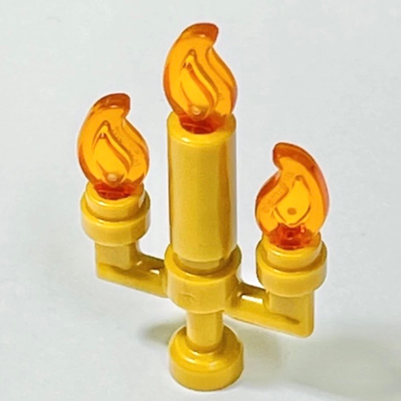LEGO 樂高 珍珠金色 蠟燭 + 燭台 + 3個火焰 73117 37775 37762