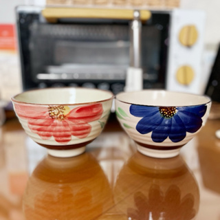 日式和風手繪陶瓷碗（彩繪橘/彩繪藍）