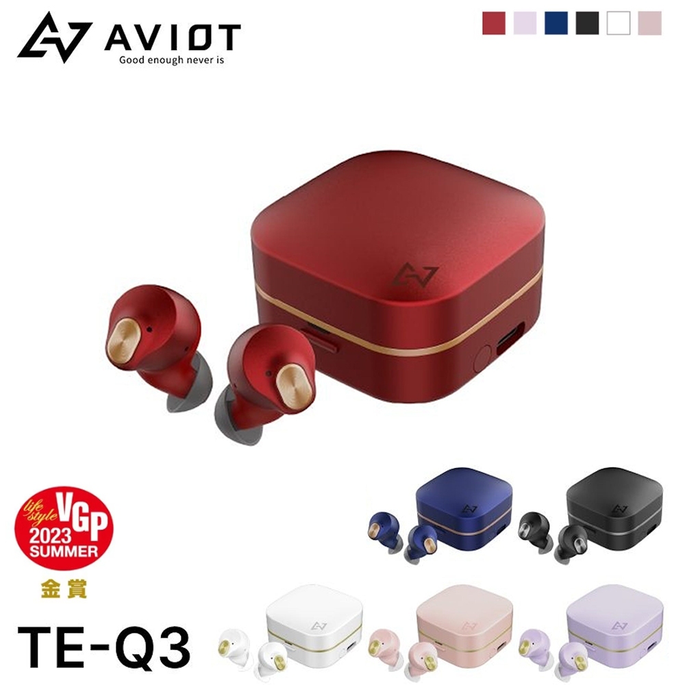 日本 AVIOT 真無線 藍牙 耳機 TE-Q3 主動降噪 IPX4 防水 環境音模式 MEMS 專屬APP