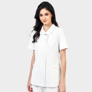 paqqo 女護理師/護士服｜抗靜電輕便花瓣領短袖上衣-TE系列(5色) MIT臺灣製造 診所醫院工作服 【超取免運 】