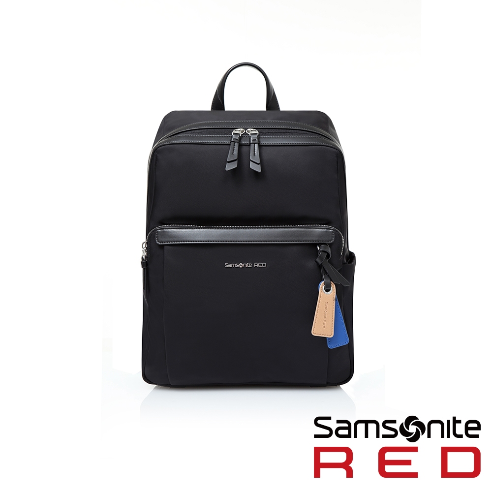 Samsonite RED 新秀麗 筆電後背包/電腦包/女包/雙肩包14吋 BELLECA 女用輕量商務多功能簡約_黑色