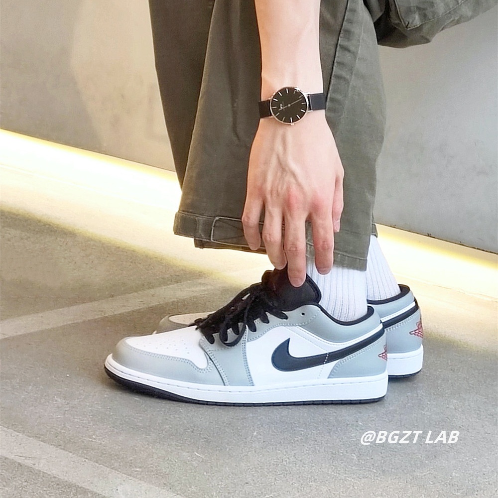 BGZT- 免運 Air Jordan 1 Light Smoke Grey 灰白 中筒 籃球鞋 553558-030