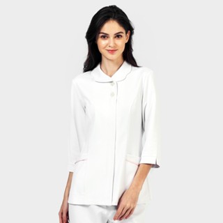 paqqo 女護理師/護士服｜抗靜電輕便花瓣領七分袖上衣-TE系列(5色) MIT臺灣製造 診所醫院工作服【超取免運 】
