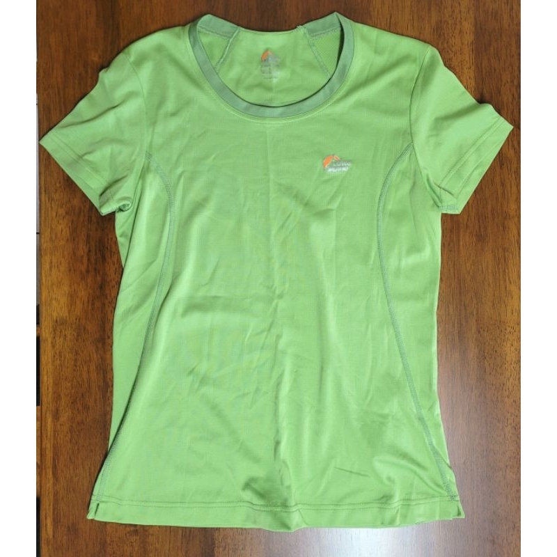 二手 英國品牌 Lowe Alpine 短袖上衣 機能服 青蘋綠 女 M 抗UV 快速排汗