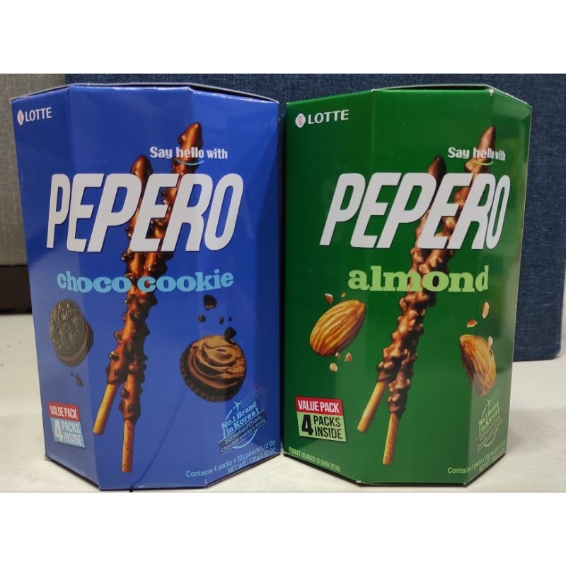 韓國 樂天 巧克力棒 分享盒 杏仁巧克力 黑餅乾巧克力 LOTTE PEPERO