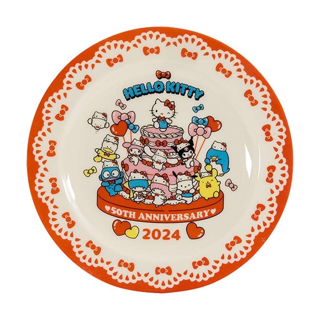 【震撼精品百貨】凱蒂貓_Hello Kitty~日本SANRIO三麗鷗 2024KITTY50週年紀念 陶瓷盤