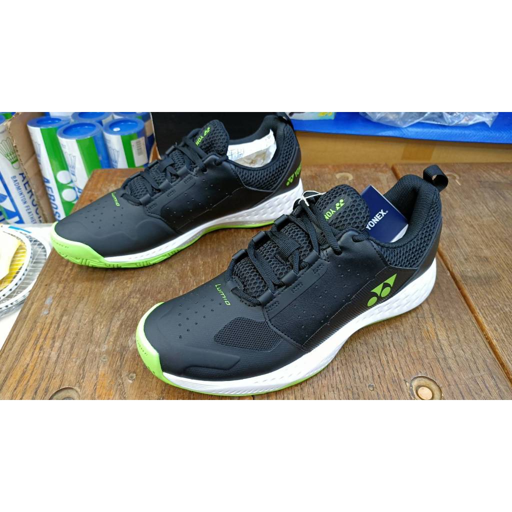 總統網球(自取可刷國旅卡)2024 Yonex POWER CUSHION LUMIO 4 黑綠配色 網球鞋