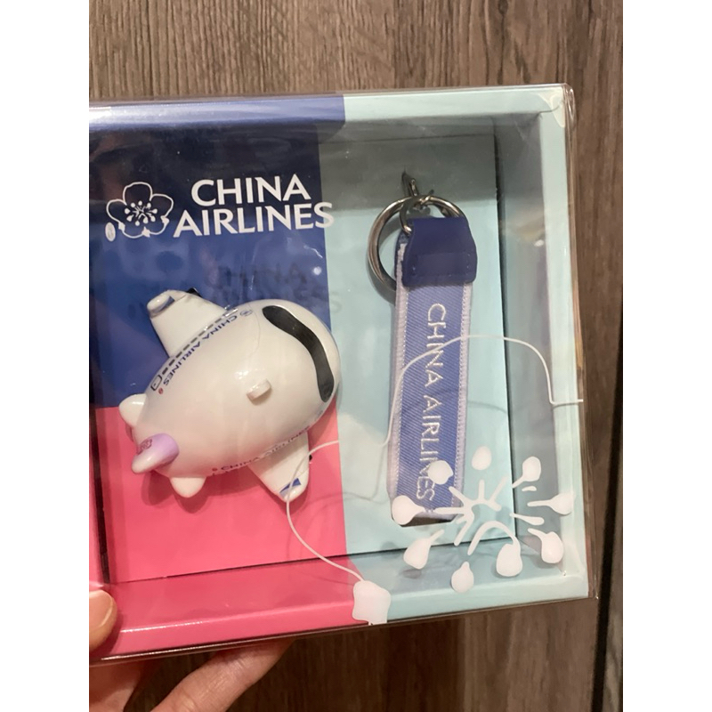 全新現貨 CHINA AIRLINES 中華航空 3D立體一卡通+飄帶鑰匙圈 飛機一卡通 Q版