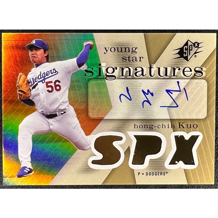 MLB 球員卡 郭泓志  2007 SPx Young Star Signatures 簽名 球衣卡 簽名卡