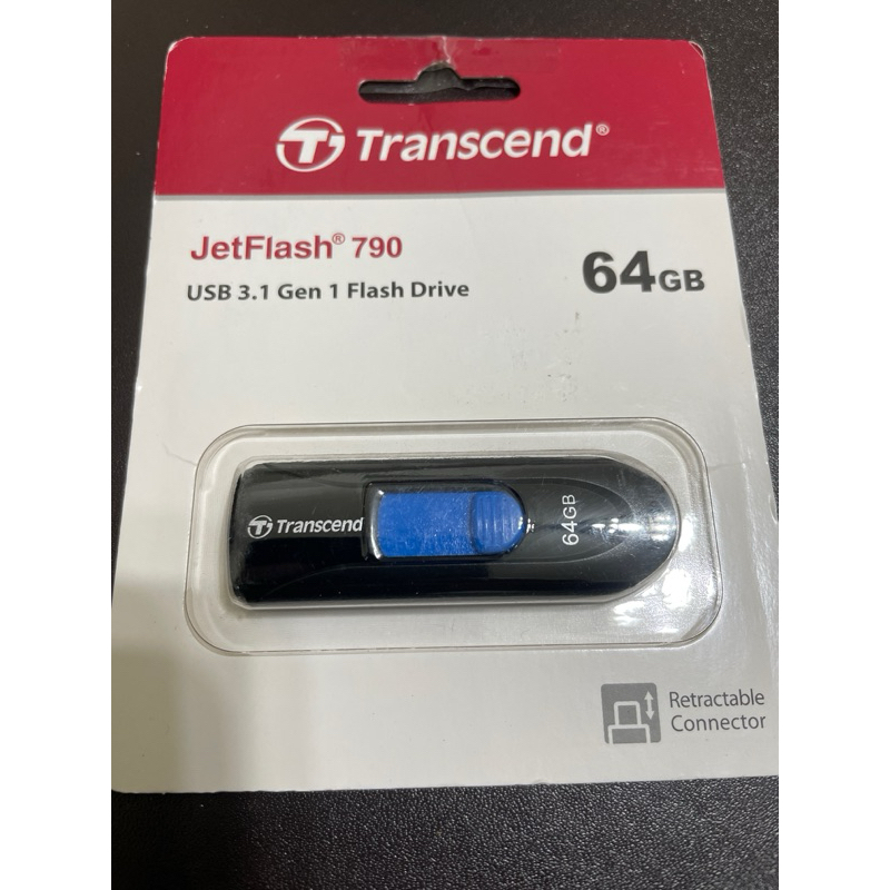 Transcend創見 JetFlash 790 64GB USB3.0/USB3.1 隨身碟 黑