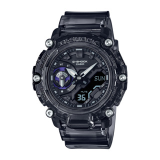 CASIO 卡西歐 G-SHOCK 炫彩音浪 酷黑灰 半透明 碳核心防護構造 雙顯系列(GA-2200SKL-8A)