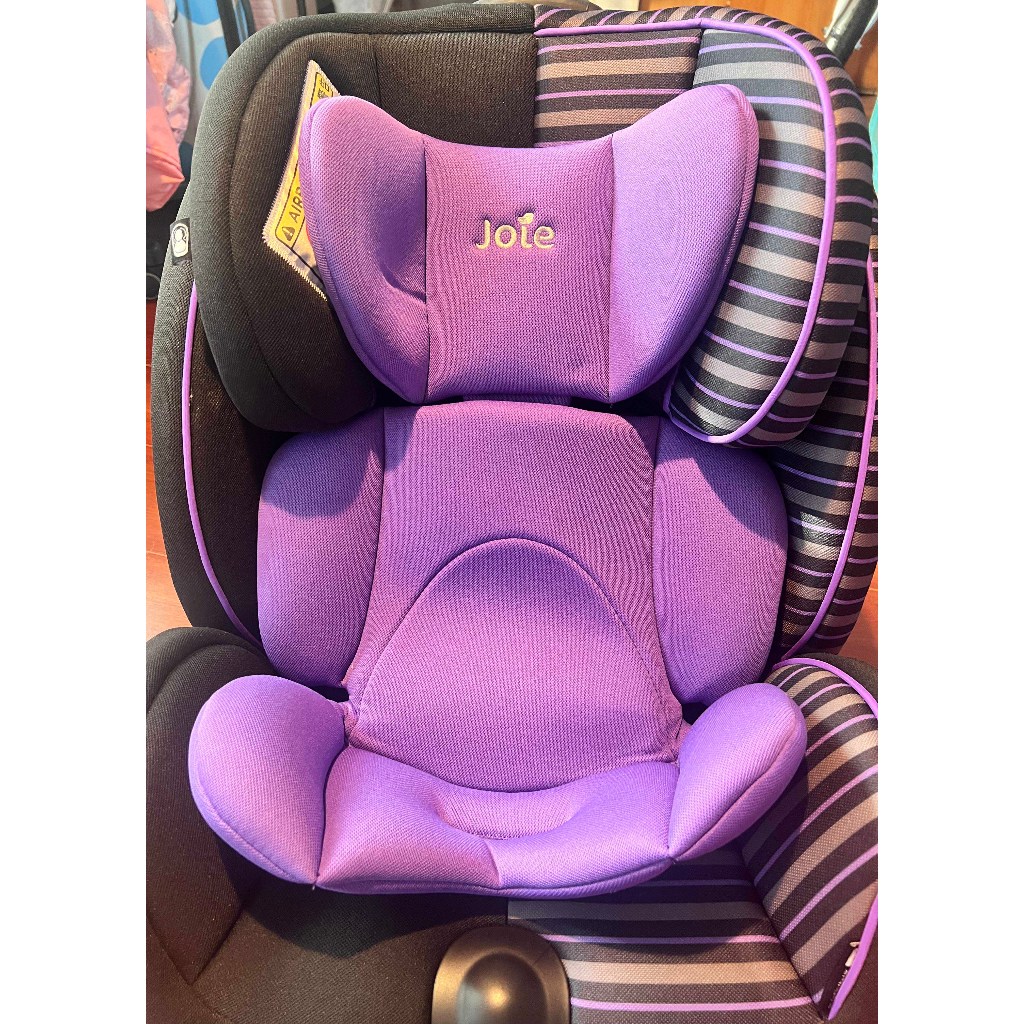 （現貨）奇哥 Joie豪華成長型汽座 (條紋紫) 9.5成新 二手汽座 嬰兒 兒童汽車座椅 (自取)