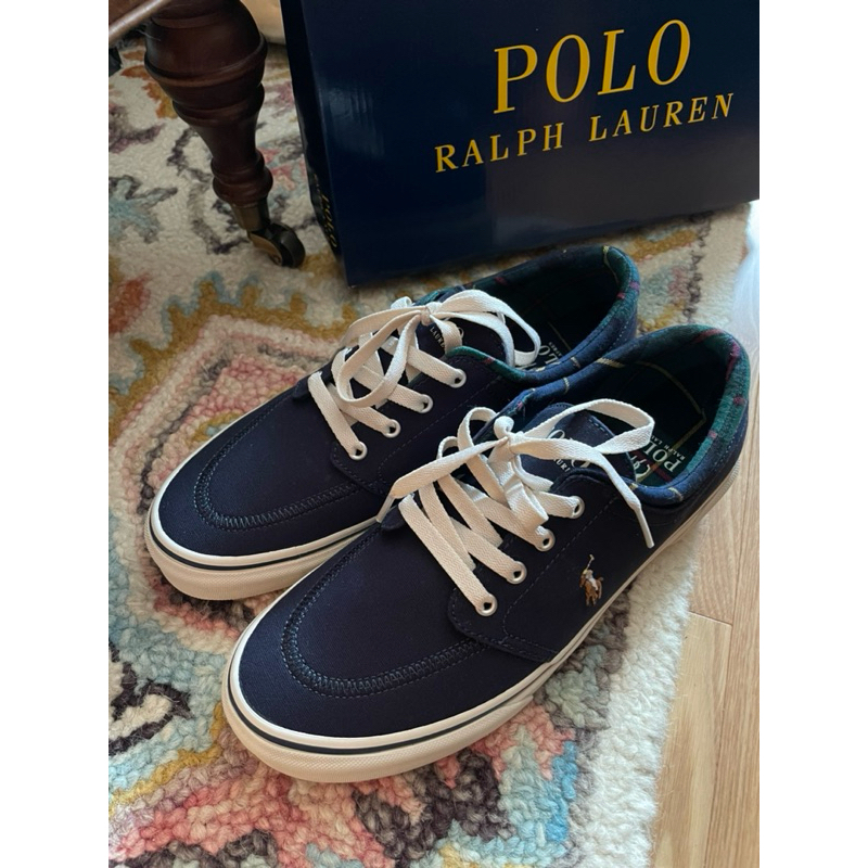 全新美國專櫃購入 RALPH LAUREN POLO SPORT 藍色休閒鞋 平底鞋 男鞋
