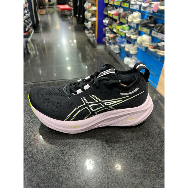 ASICS GEL-NIMBUS 26 女款 正常楦 緩衝型 慢跑鞋 1012B601-004 黑粉