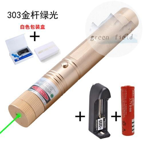 野&amp;YL-Laser 303 帶滿天星花頭紅光綠光雷射手電筒 雷射燈手電教鞭售樓戶外工程駕校教練指示燈