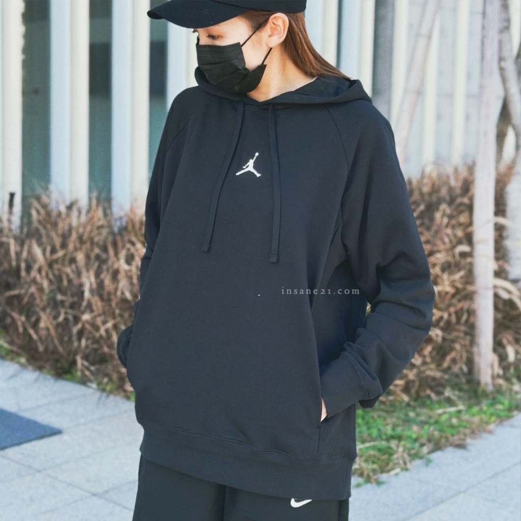 NIKE JORDAN 喬丹 小LOGO 連帽上衣 帽踢 男女 DQ7328-010 【Insane-21】