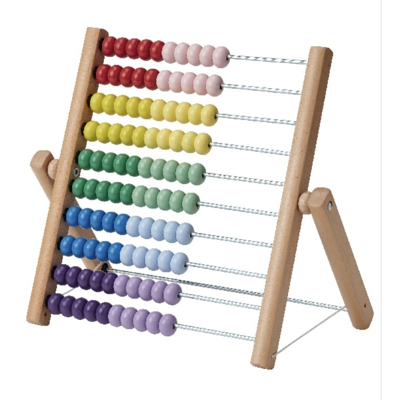 IKEA 二手免運 九成五新 UNDERHALLA 兒童數學玩具 彩虹算盤 彩色珠算 出清