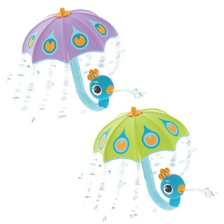 以色列 Yookidoo 孔雀小雨傘|洗澡玩具(2色可選)【麗兒采家】