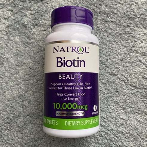 🎯納妥 生物素 100錠 Natrol Biotin 10,000 mcg 全素 維生素B7 指甲 皮膚 頭髮