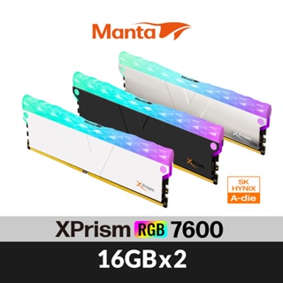 v-color全何 XPrism系列 海力士顆粒 DDR5 7600 48G(24GX2)RGB 桌上型超頻記憶體