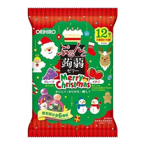 日本 ORIHIRO蒟蒻 聖誕節限定 葡萄&amp;草莓 蒟蒻果凍  不沾手果凍 果凍