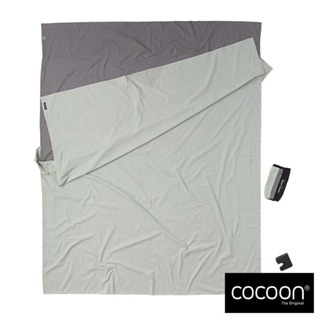 【COCOON】旅行睡袋內套-雙人『灰藍』CD4414 戶外 露營 登山 健行 睡袋 內套 蓄熱 保暖