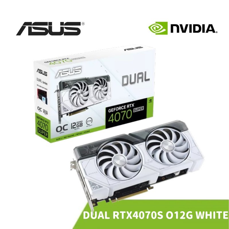 ASUS 華碩 DUAL RTX 4070S O12G WHITE 顯示卡