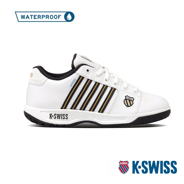 【VV防水優選】K-SWISS Eadall WP 06781-198防水老爹鞋-男-白/黑/金