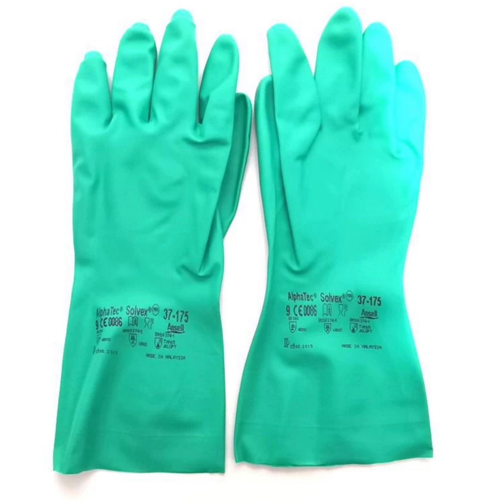 ANSELL 安思 37-175 溶劑手套 丁腈橡膠抗化手套  耐酸鹼手套 耐油 止滑手套 耐硫酸  農業