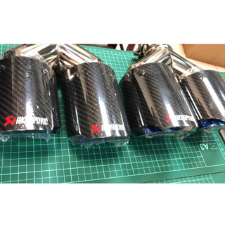 現貨#雙出 Y型 烤藍鈦 高低頭 CARBON排氣管 AK蠍子尾飾管 尾管 卡夢四出 碳纖維尾管