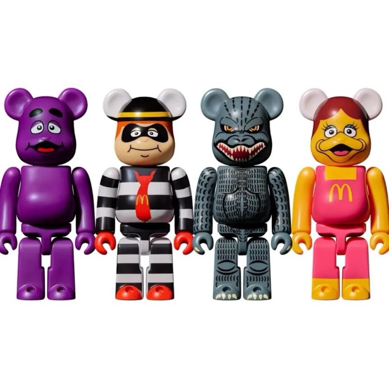 BLS • 一組4隻合售$1198 BE@RBRICK 150% 麥當勞 哥吉拉 漢堡神偷 奶昔大哥 大鳥姐姐