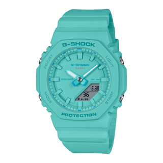CASIO卡西歐 G-SHOCK ITZY 綠松藍色 同色時尚 八角形錶殼 GMA-P2100-4A