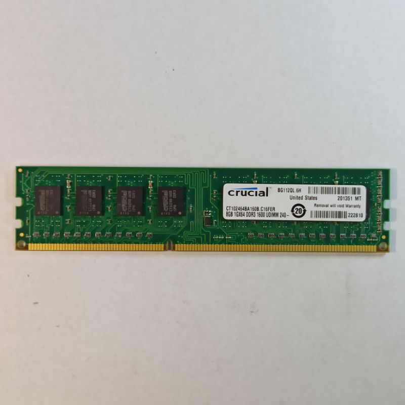 crucial美光 DDR3 8G 1600 桌機用記憶體