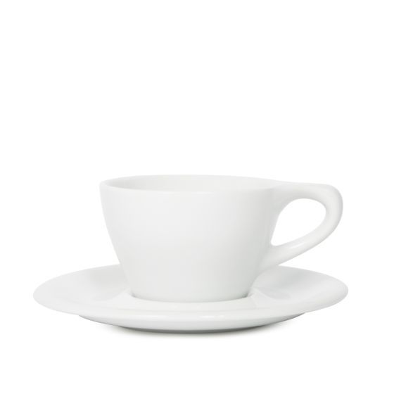 美國 notNeutral Lino Double Cappuccino 卡布奇諾咖啡杯盤組(6oz) 白色