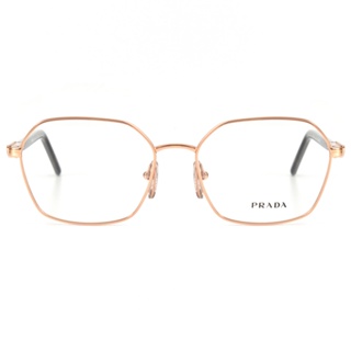 PRADA 光學眼鏡 VPR55Y SVF1O1-51mm 復古多邊金屬框 - 金橘眼鏡