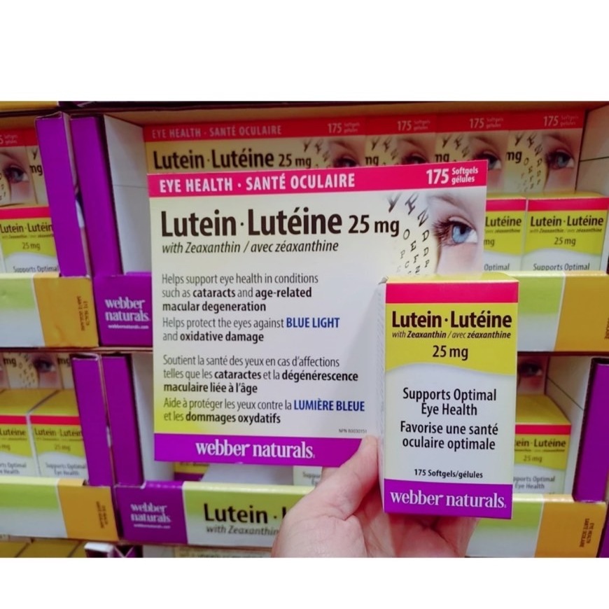 &lt;🇨🇦現貨&gt;Webber Naturals Lutein 加強版 藍光 葉黃素 25mg 175顆 加拿大 好市多