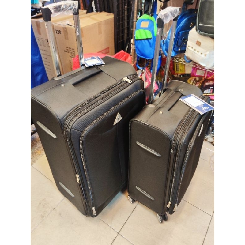 全新布面kangol行李箱，可以加大，密碼鎖，飛機輪，如照片，只能板橋江子翠捷運站五號出口自取
