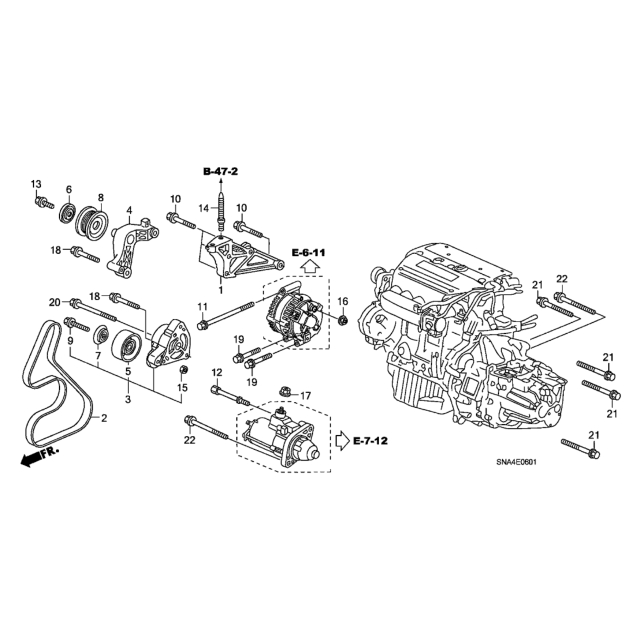 【明水自動車】 HONDA 原廠部品 CIVIC8 2.0 2006~2011年 引擎支架 張力器 皮帶