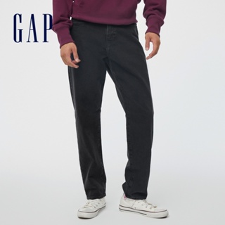 Gap 男裝 寬鬆錐形牛仔褲 輕透氣系列-黑色(695992)