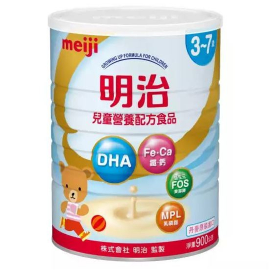 【Meiji 明治】兒童營養配方奶粉 3-7歲（900g／罐）