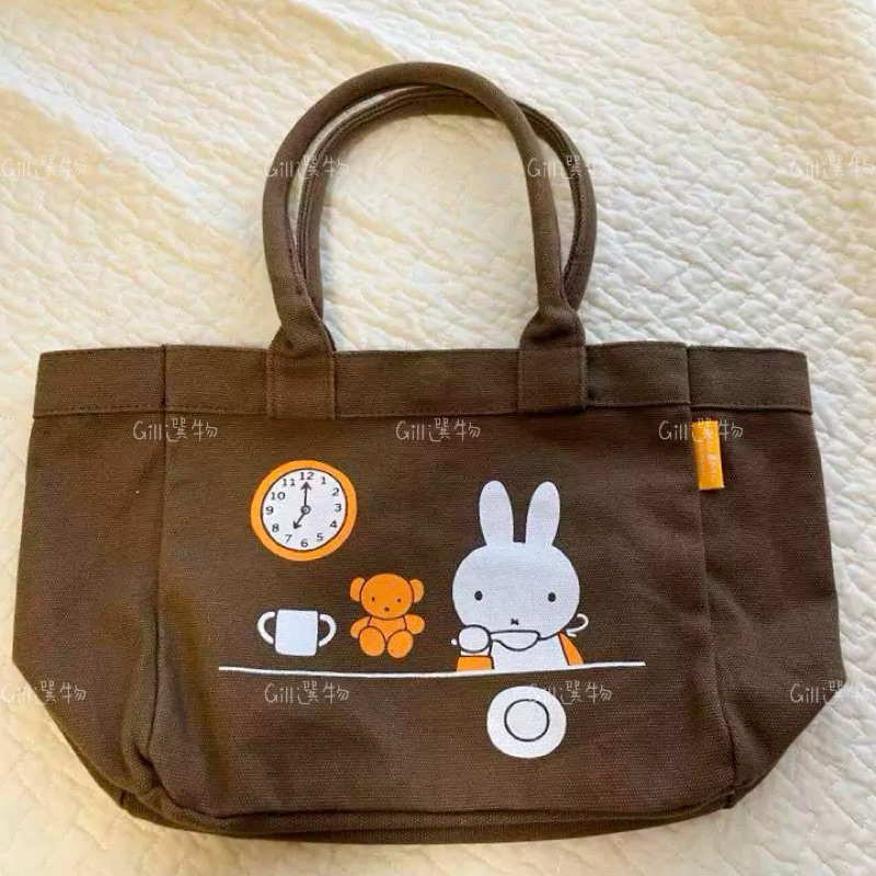 「現貨」🐰🐰🇯🇵 Miffy 米飛兔/米菲兔 早餐時間磁扣帆布包/手提袋