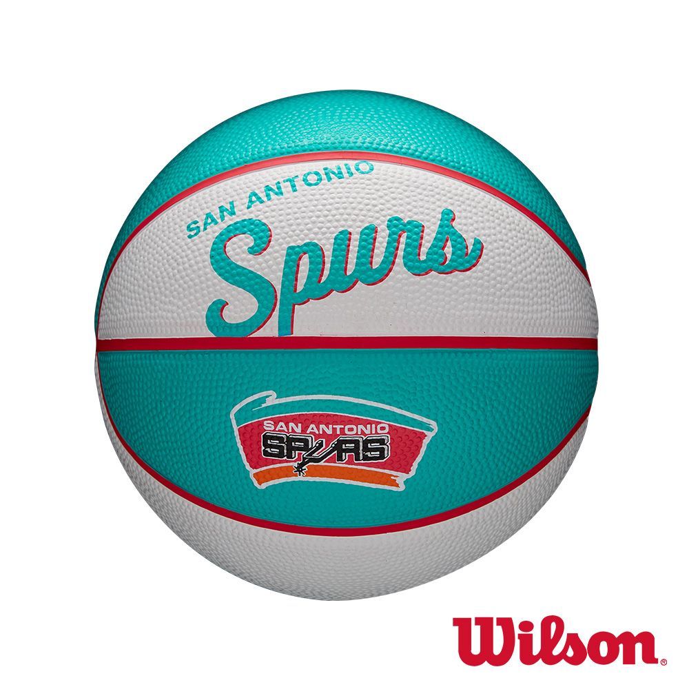 便宜運動器材 【WILSON】 WTB3200XBSAN001 NBA隊徽系列 經典 馬刺隊 橡膠 籃球 #3 3號籃球