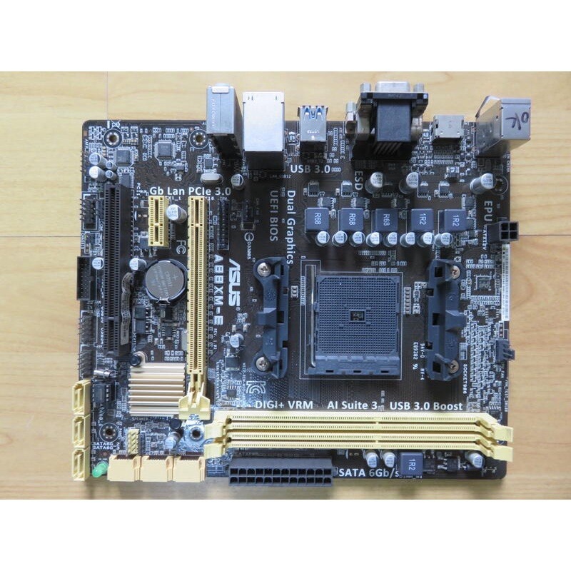 A.FM2主機板-Asus華碩 A88XM-E A-系DDR3雙通道 全固態 USB3.0 SATA3 直購價1180