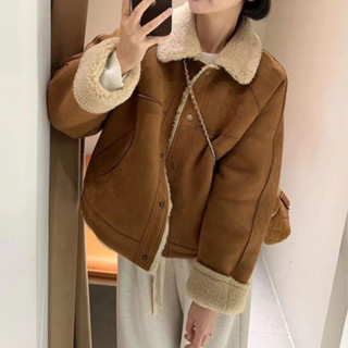 ★免運★ 美拉德穿搭 秋冬外套 美式復古外套 皮毛一體外套 加絨加厚外套 重磅外套 棉服外套 羊羔絨外套 厚外套
