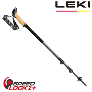 【LEKI】BLACK SERIES CARBON 天然軟木＋泡棉長握把 碳纖維雙快扣登山杖 65221601-