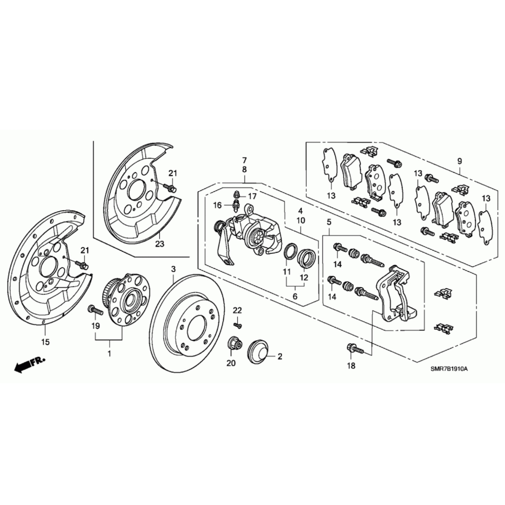 【明水自動車】 HONDA 原廠部品 CIVIC FN2 TYPE R 2007-11 後煞車 後剎車 後卡鉗