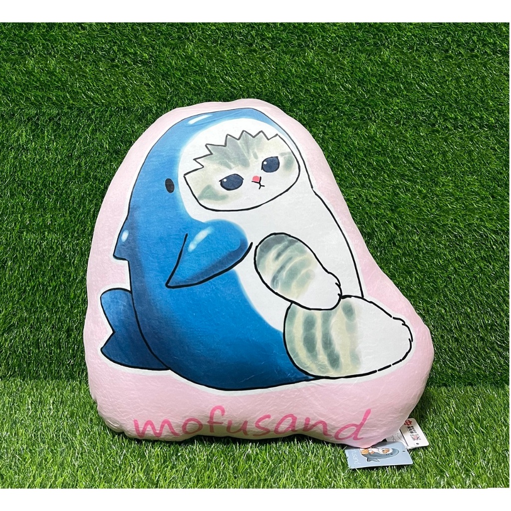 【捌貳壹】 貓福珊迪 平板抱枕 (30~50公分) 娃娃 抱枕 插畫 貓咪 小貓 鯊魚貓 Mofusand (B款)