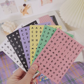 陽光明媚☀ 臺灣現貨【設計感字母數字】鹽系 ins 咕卡 DIY卡片小卡 手帳素材 裝飾貼紙