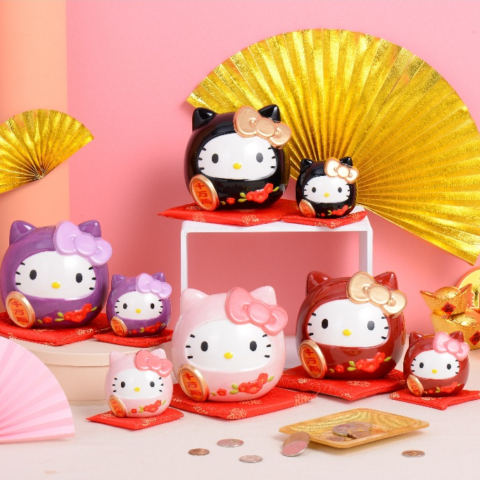 【Sanrio三麗鷗】Hello Kitty 達摩陶瓷撲滿/達摩小擺飾-8款(原價699/399)